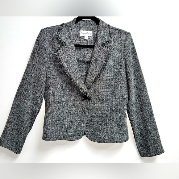 Danny & Nicole Women's Tweed Business Casual Boxy Blazer Sz.10 - Picture 1 of 9